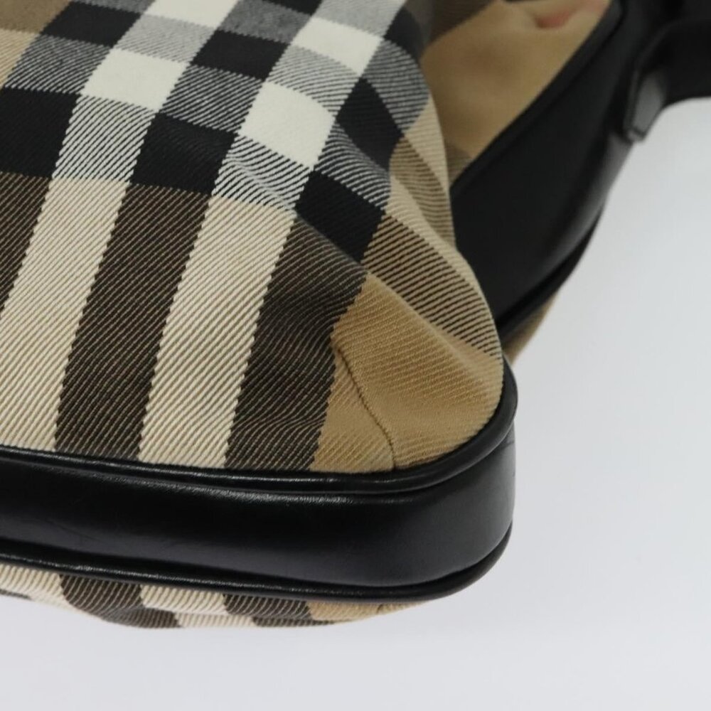 Authentic BURBERRY Nova Check Shoulder Bag Canvas Beige Gold - Picture 8 of 16